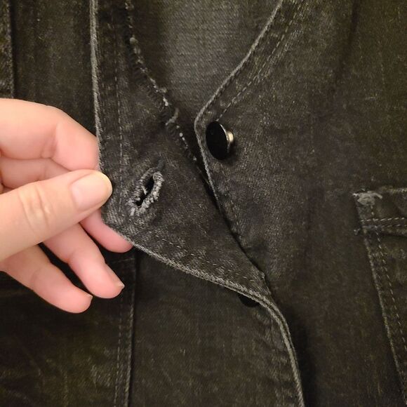 Urban Outfitters Black Denim Vest Size Small - Picture 4 of 7